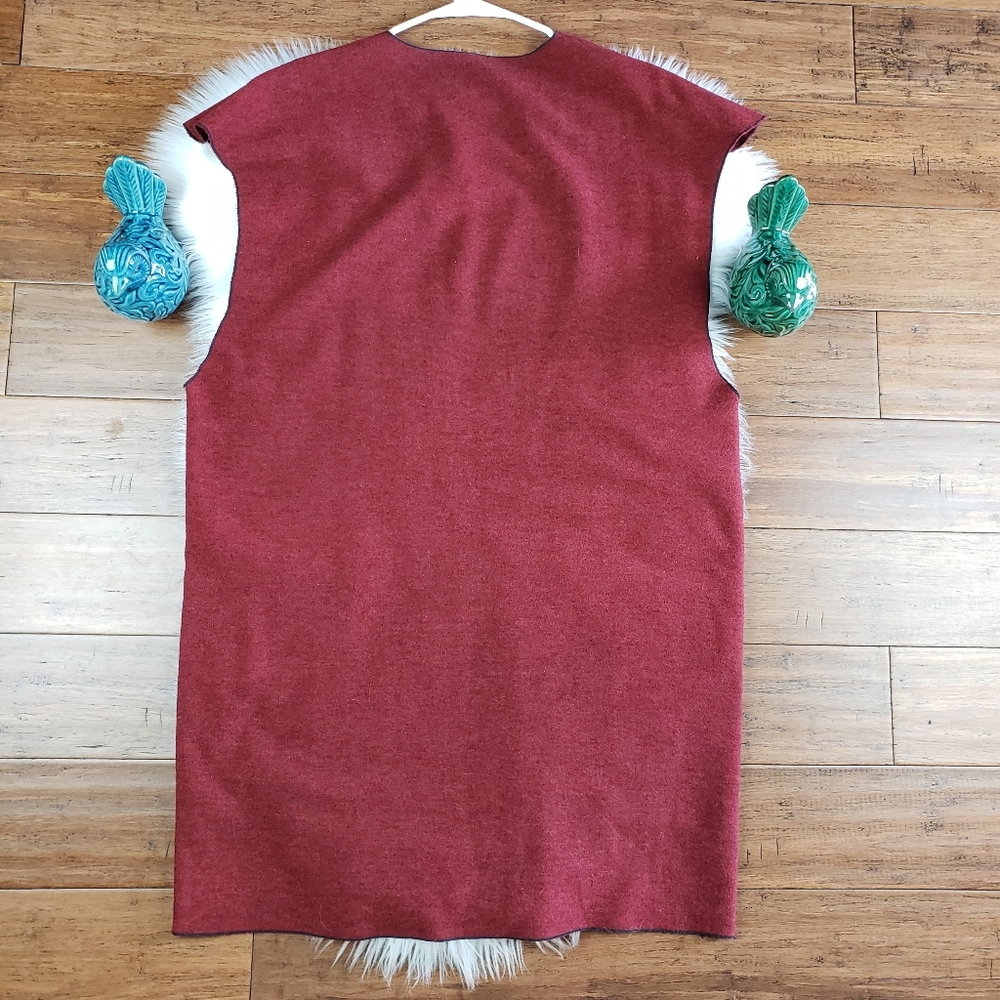 VINTAGE Lagenlook Wool sleeveless cardigan Large - Picture 10 of 10